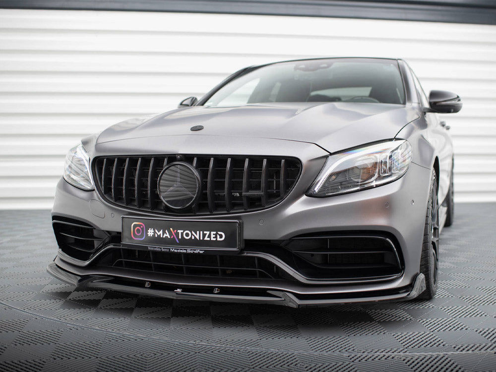 Maxton Design - Aftermarket  FRONT SPLITTER V.2 MERCEDES-AMG C63 SEDAN / ESTATE W205 FACELIFT