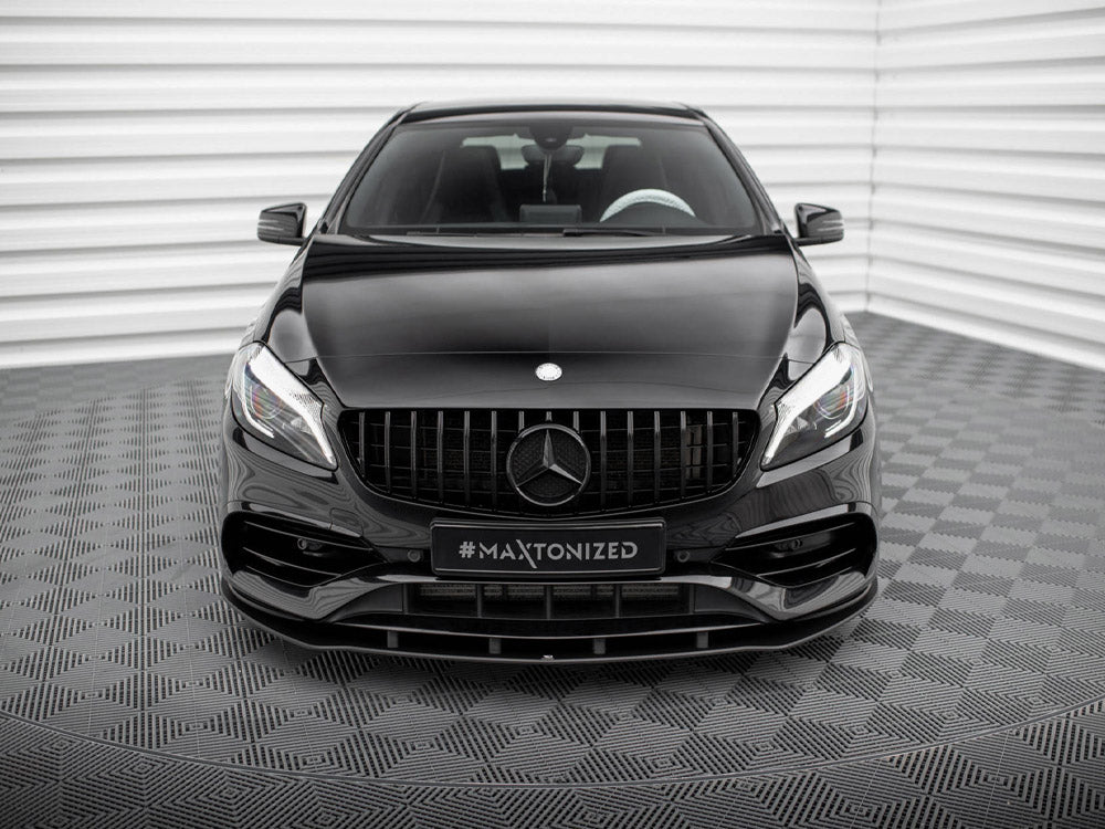 Maxton Design - Aftermarket  STREET PRO FRONT SPLITTER MERCEDES-BENZ A AMG-LINE W176 FACELIFT