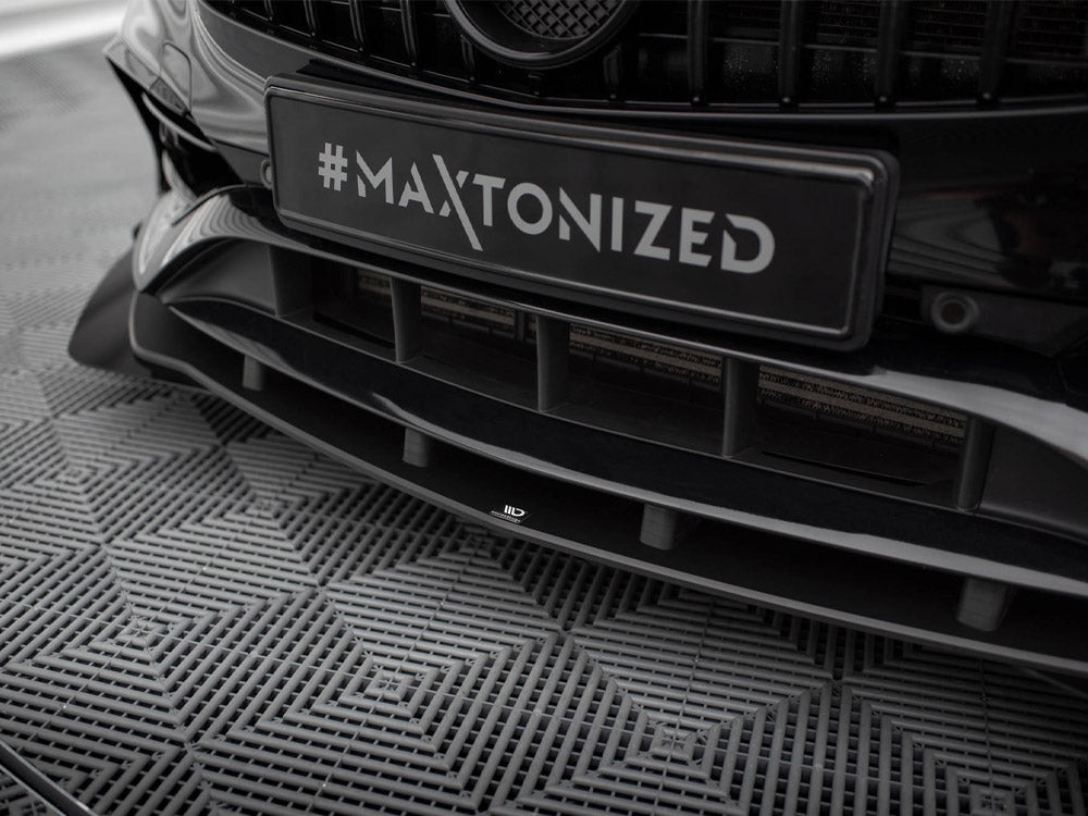 Maxton Design - Aftermarket  STREET PRO FRONT SPLITTER + FLAPS MERCEDES-BENZ A AMG-LINE W176 FACELIFT