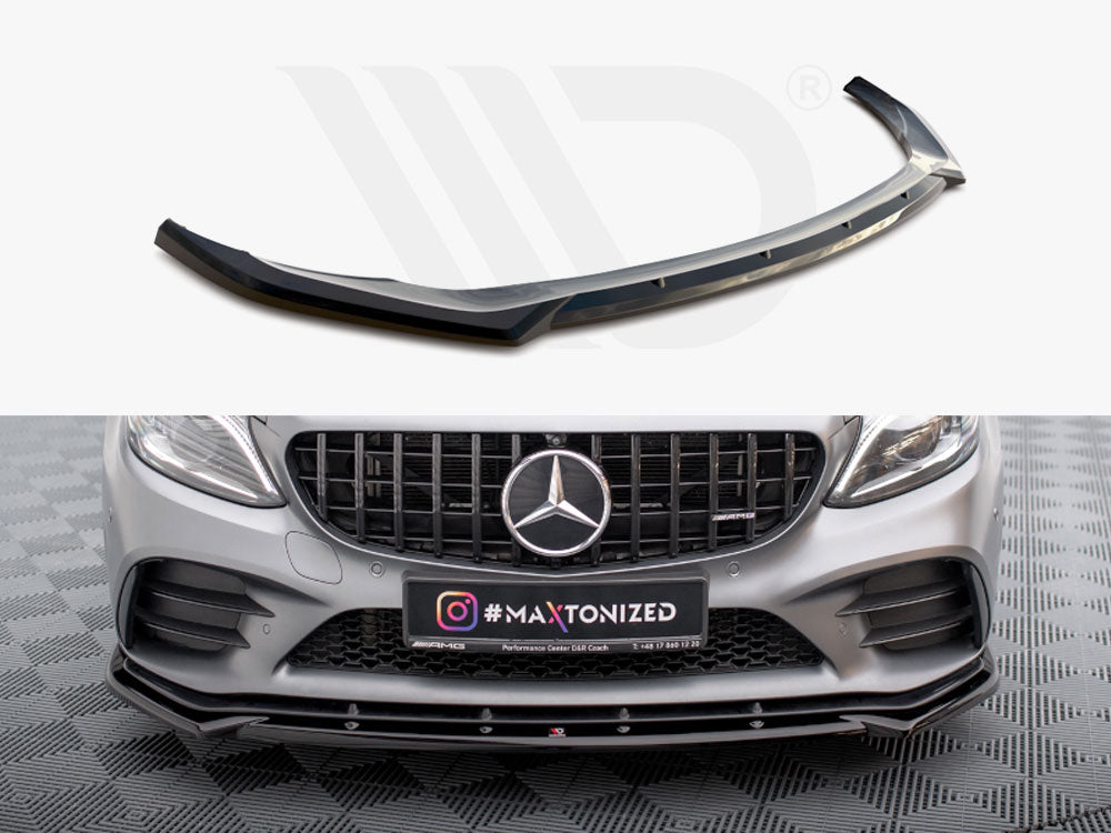 Maxton Design - Aftermarket  Front Splitter V.2 Mercedes-AMG C43 Coupe / Sedan / Estate C205 / W205 / S205 Facelift