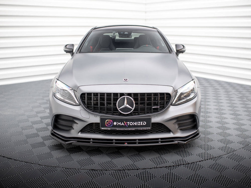 Maxton Design - Aftermarket  Front Splitter V.2 Mercedes-AMG C43 Coupe / Sedan / Estate C205 / W205 / S205 Facelift