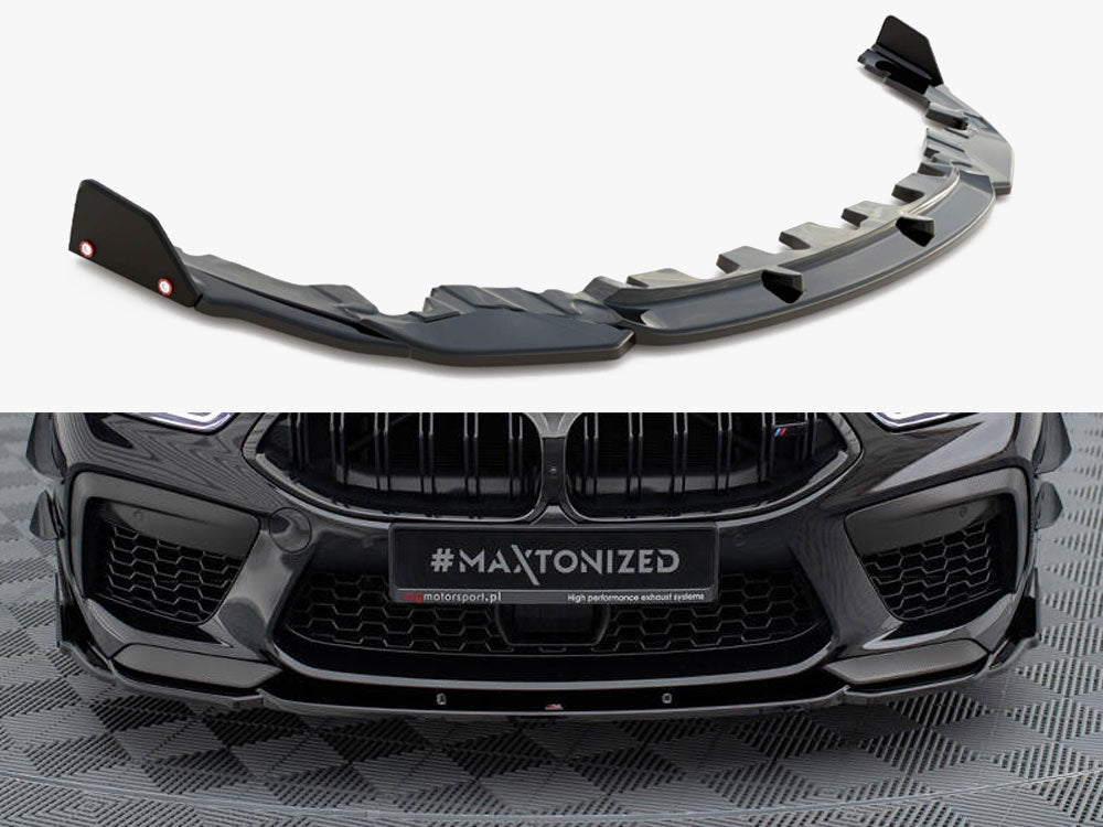 Maxton Design - Aftermarket  Front Splitter V.1 + Flaps BMW M8 Gran Coupe F93 / Coupe F92