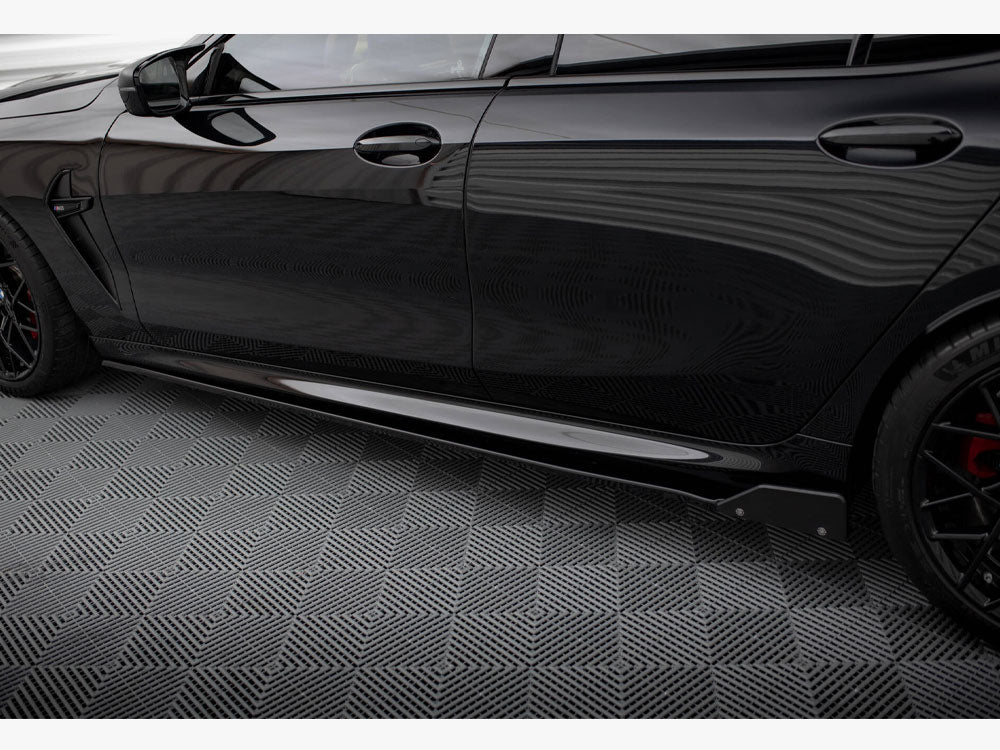 Maxton Design - Aftermarket  Side Skirts Diffusers V.1 + Flaps BMW M8 Gran Coupe F93 / 8 Gran Coupe M-Pack G16