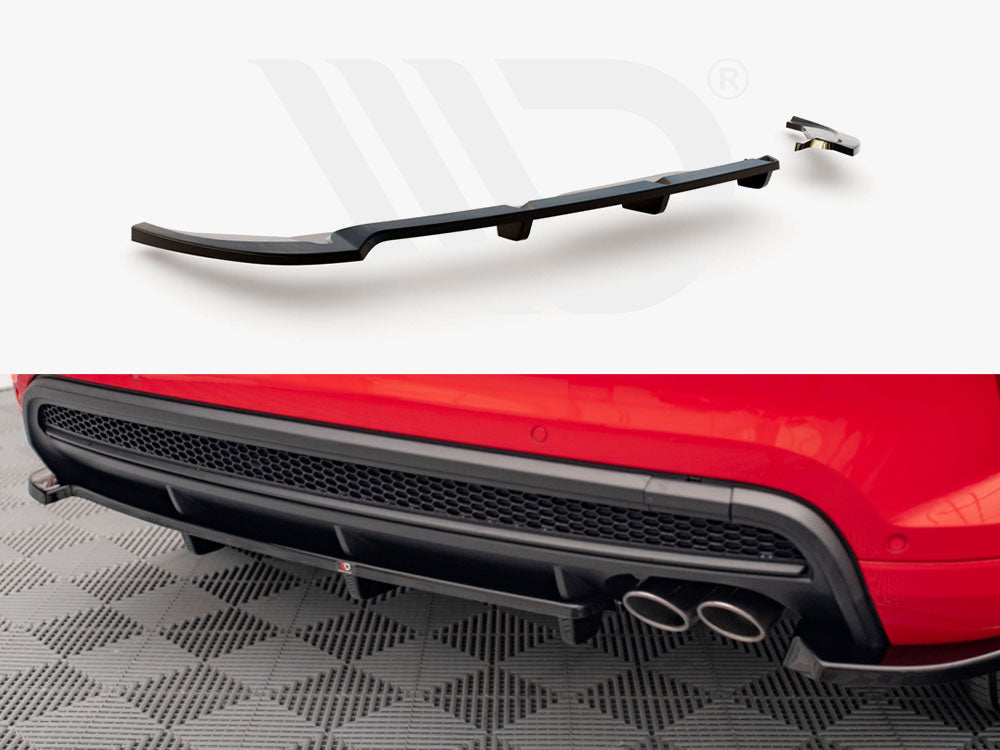 Maxton Design - Aftermarket  Central Rear Splitter (Vertical Bars) Fiat 500X Sport Mk1 Facelift