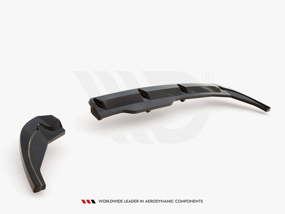 Maxton Design - Aftermarket  Central Rear Splitter (Vertical Bars) Fiat 500X Sport Mk1 Facelift