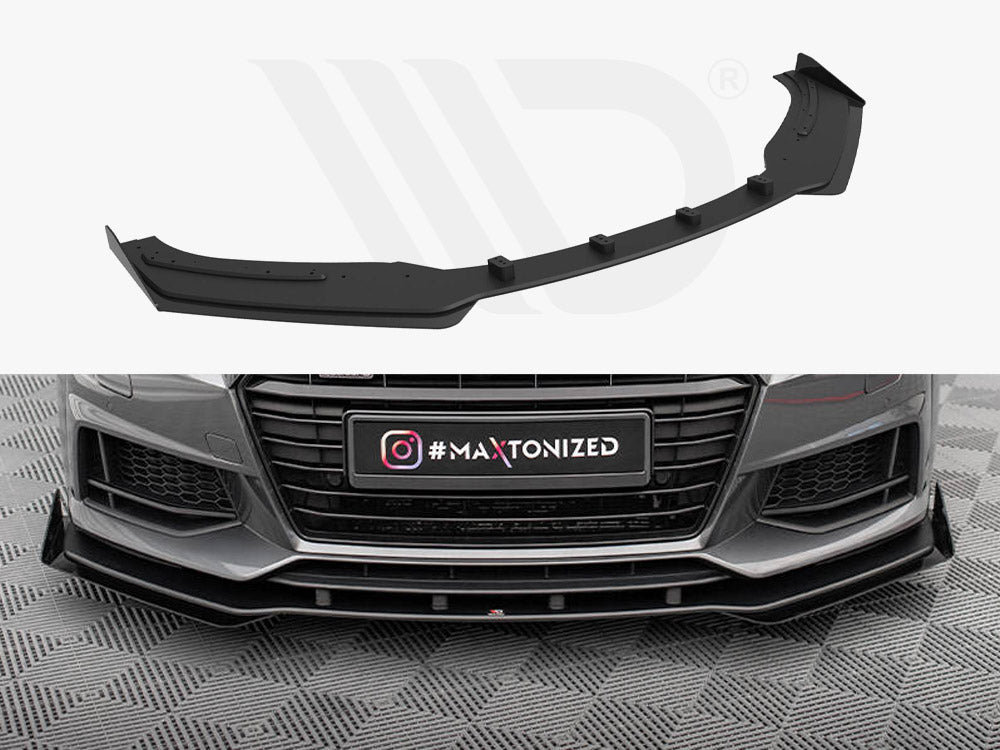 Maxton Design - Aftermarket  Street PRO Front Splitter + Flaps Audi TT S / S-Line 8S