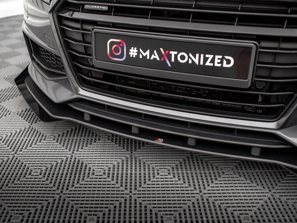 Maxton Design - Aftermarket  Street PRO Front Splitter + Flaps Audi TT S / S-Line 8S