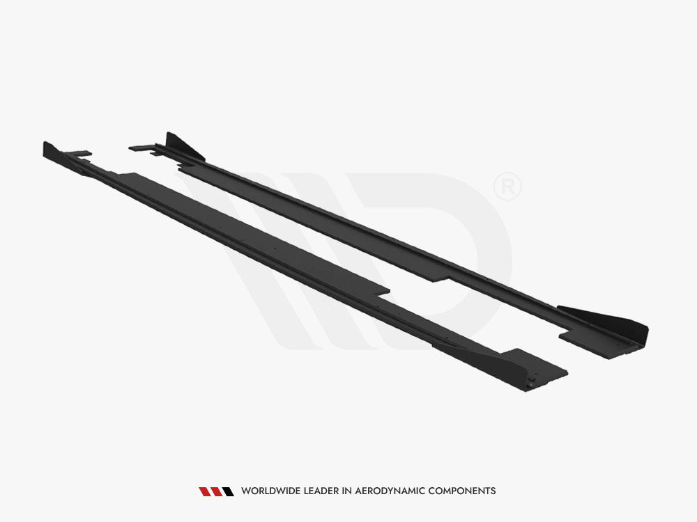 Maxton Design - Aftermarket  Street PRO Side Skirts Diffusers + Flaps Audi RS7 C7