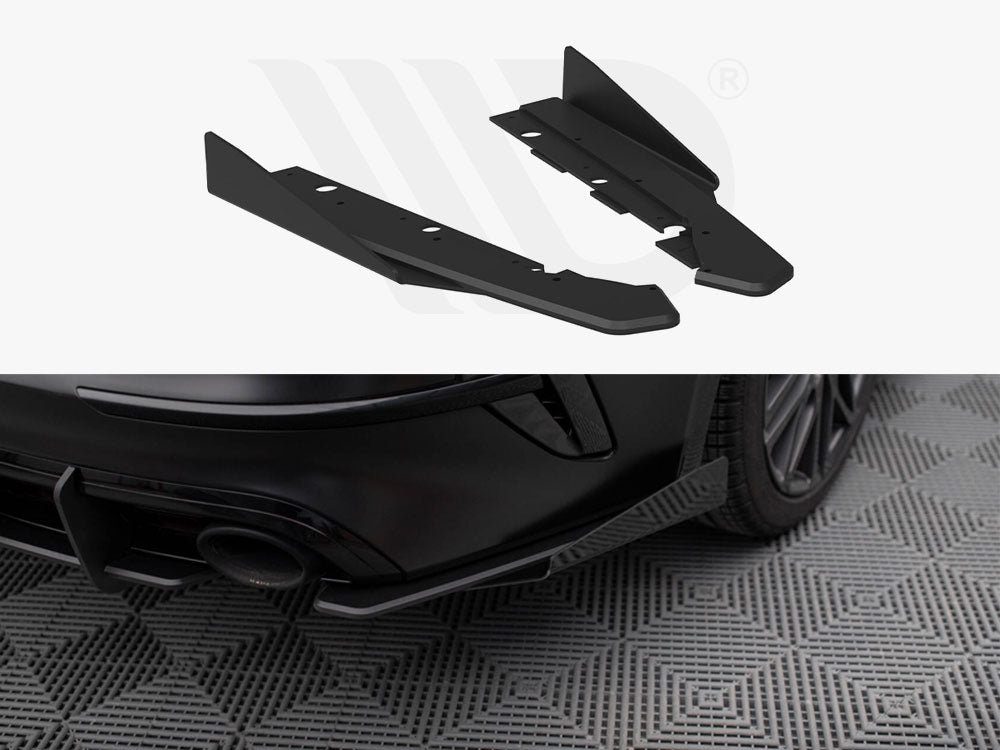 Maxton Design - Aftermarket  STREET PRO REAR SIDE SPLITTERS + FLAPS KIA PROCEED GT MK1 FACELIFT