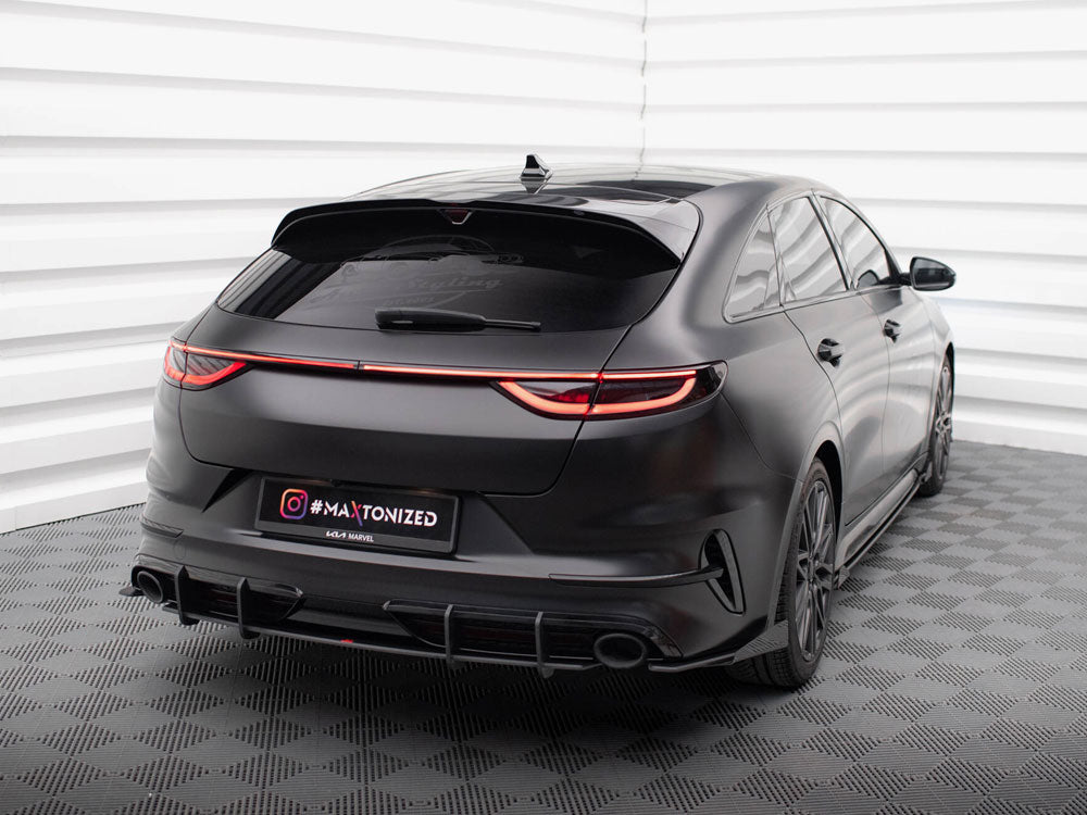 Maxton Design - Aftermarket  STREET PRO REAR SIDE SPLITTERS + FLAPS KIA PROCEED GT MK1 FACELIFT