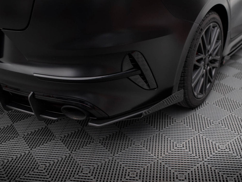 Maxton Design - Aftermarket  STREET PRO REAR SIDE SPLITTERS + FLAPS KIA PROCEED GT MK1 FACELIFT