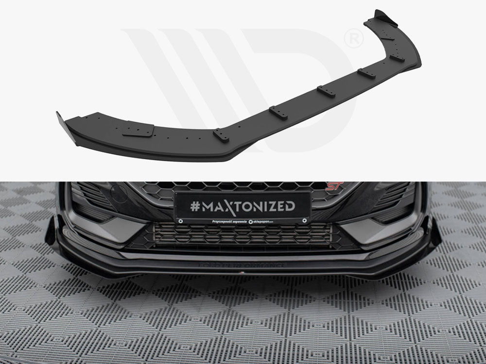 Maxton Design - Aftermarket  STREET PRO FRONT SPLITTER + FLAPS FORD FIESTA ST/ST LINE MK8/8.5 FACELIFT