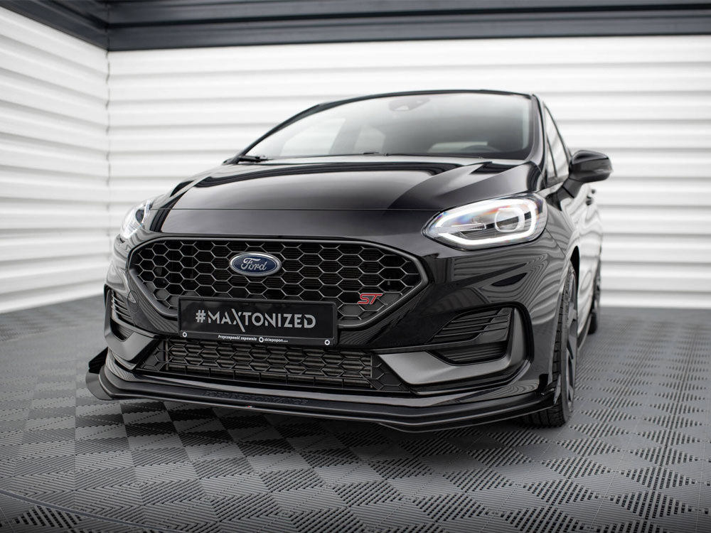 Maxton Design - Aftermarket  STREET PRO FRONT SPLITTER + FLAPS FORD FIESTA ST/ST LINE MK8/8.5 FACELIFT