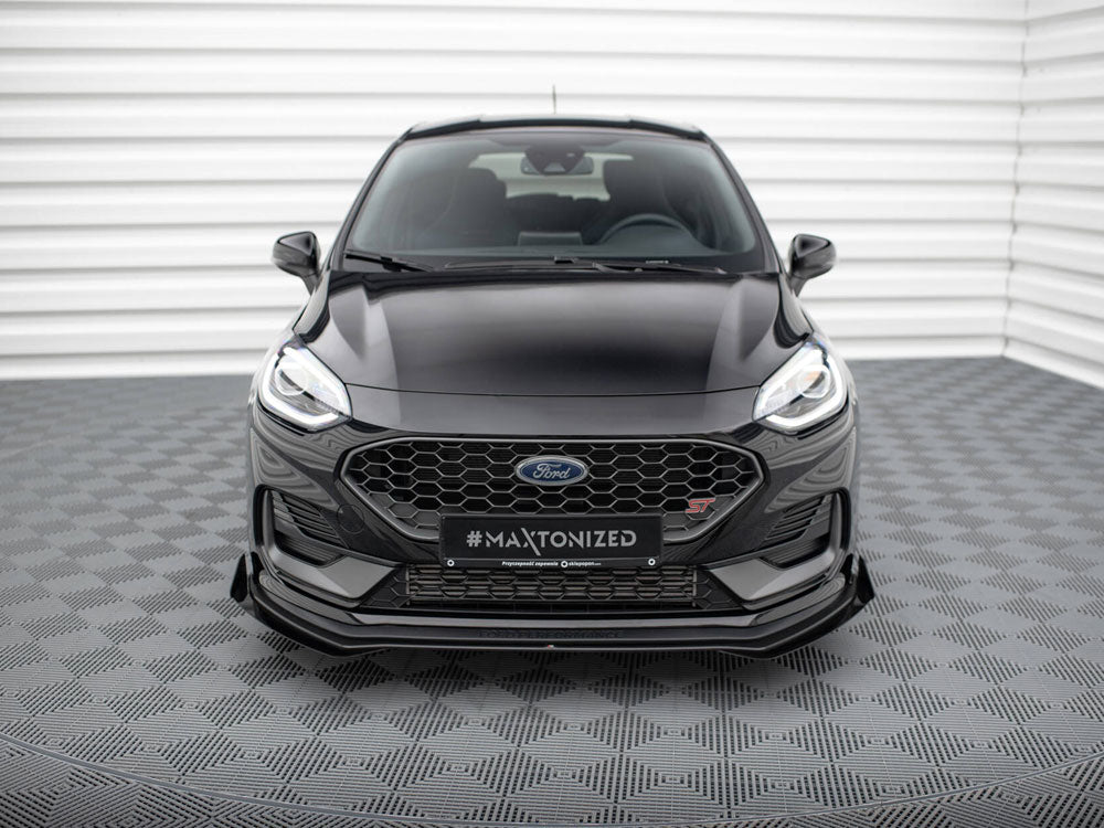 Maxton Design - Aftermarket  STREET PRO FRONT SPLITTER + FLAPS FORD FIESTA ST/ST LINE MK8/8.5 FACELIFT