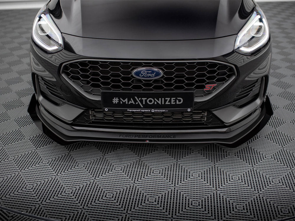 Maxton Design - Aftermarket  STREET PRO FRONT SPLITTER + FLAPS FORD FIESTA ST/ST LINE MK8/8.5 FACELIFT
