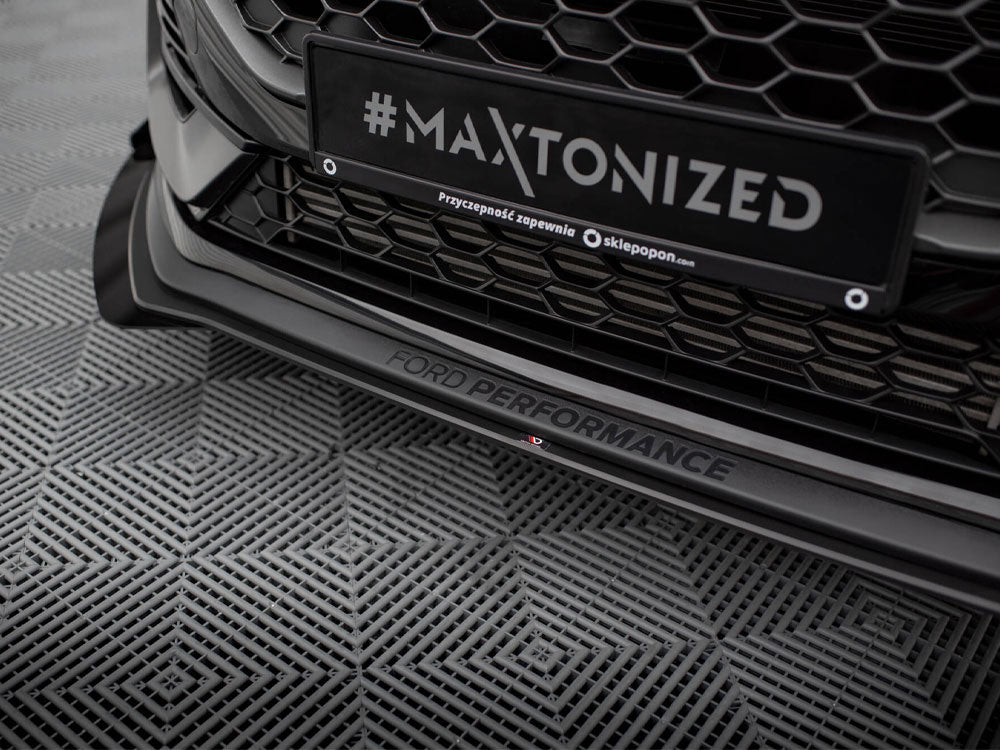 Maxton Design - Aftermarket  STREET PRO FRONT SPLITTER + FLAPS FORD FIESTA ST/ST LINE MK8/8.5 FACELIFT