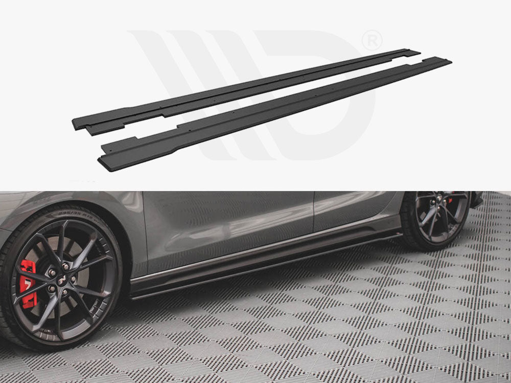 Maxton Design - Aftermarket  Street PRO Side Skirts Diffusers V.2 Hyundai I30 N Mk3 / Mk3 FL