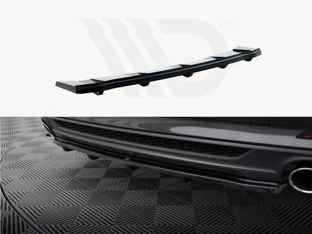 Maxton Design - Aftermarket  Central Rear Splitter (Vertical Bars) Audi A5 S-Line F5 Coupe / Sportback