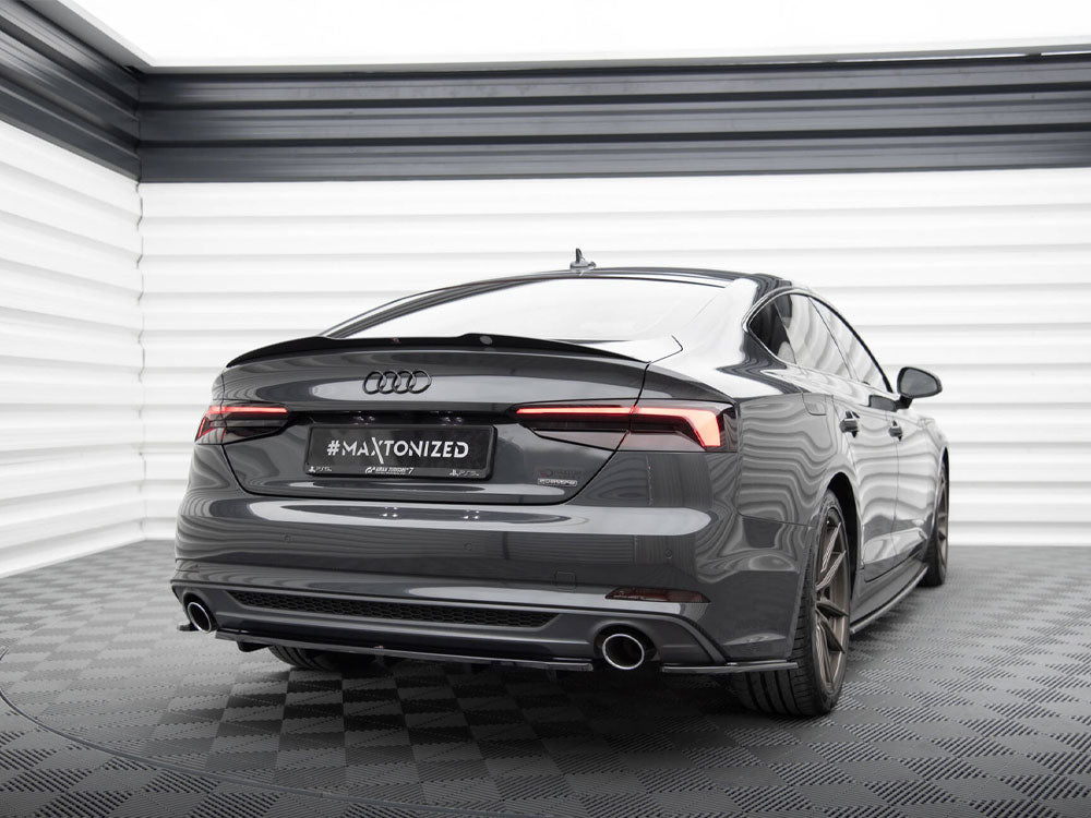 Maxton Design - Aftermarket  Central Rear Splitter (Vertical Bars) Audi A5 S-Line F5 Coupe / Sportback
