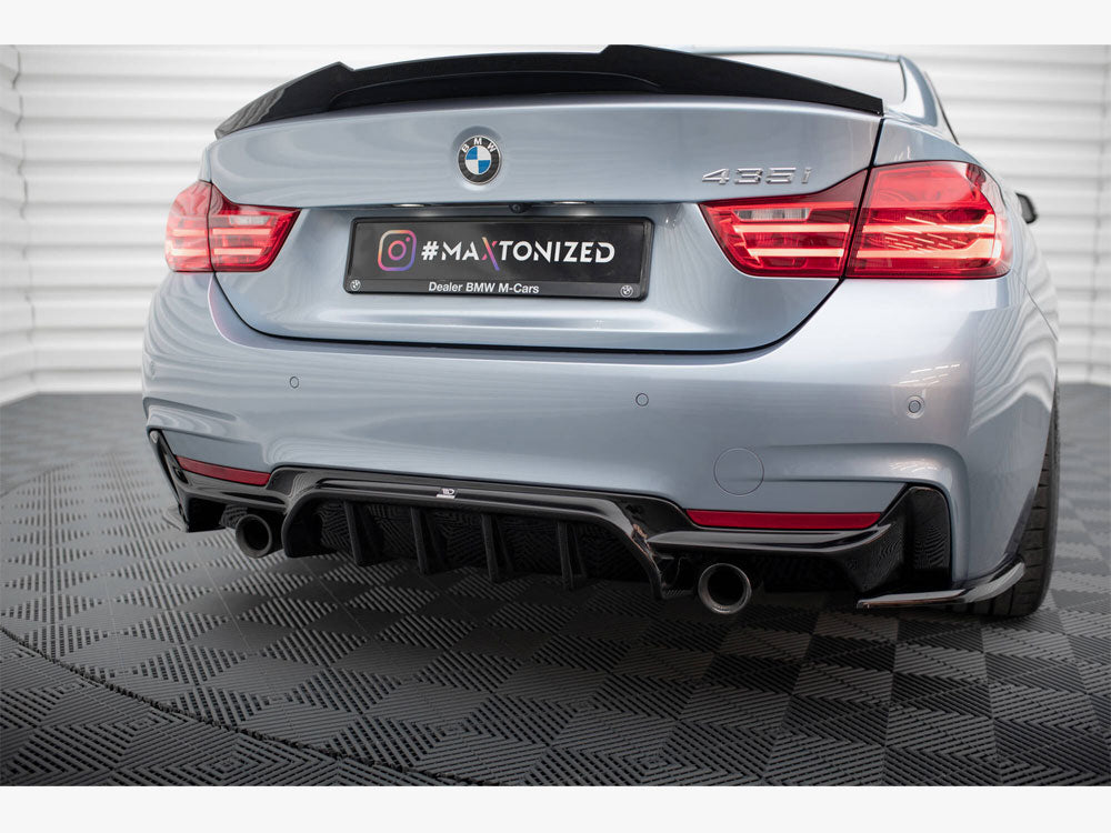 Maxton Design - Aftermarket  REAR VALANCE BMW 4 COUPE / GRAN COUPE / CABRIO M-PACK F32 / F36 / F33 (VERSION WITH EXHAUST ON BOTH SIDES)