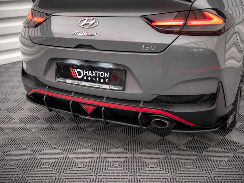Maxton Design - Aftermarket  Street PRO Rear Diffuser + Flaps Hyundai I30 Fastback N-Line Mk3 Facelift