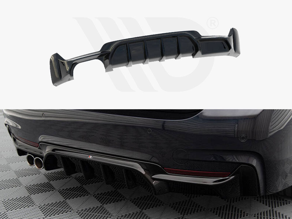 Maxton Design - Aftermarket  REAR VALANCE BMW 4 COUPE / GRAN COUPE / CABRIO M-PACK F32 / F36 / F33 (VERSION WITH EXHAUST ON ONE SIDE)