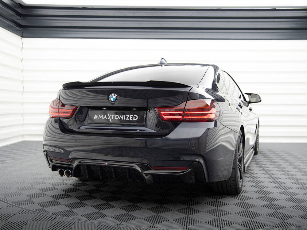 Maxton Design - Aftermarket  REAR VALANCE BMW 4 COUPE / GRAN COUPE / CABRIO M-PACK F32 / F36 / F33 (VERSION WITH EXHAUST ON ONE SIDE)