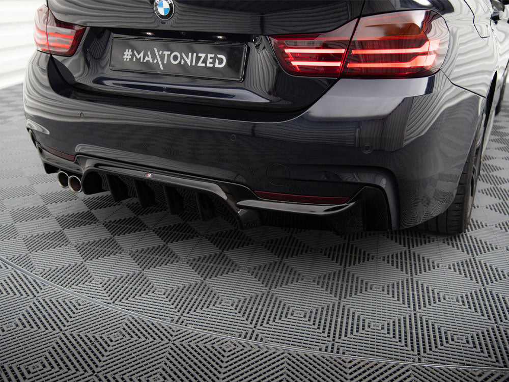Maxton Design - Aftermarket  REAR VALANCE BMW 4 COUPE / GRAN COUPE / CABRIO M-PACK F32 / F36 / F33 (VERSION WITH EXHAUST ON ONE SIDE)