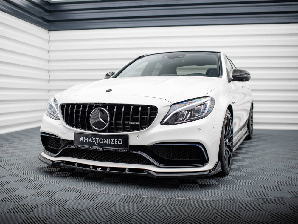 Maxton Design - Aftermarket  Front Splitter V.2 Mercedes-AMG C63 Sedan / Estate W205 / S205