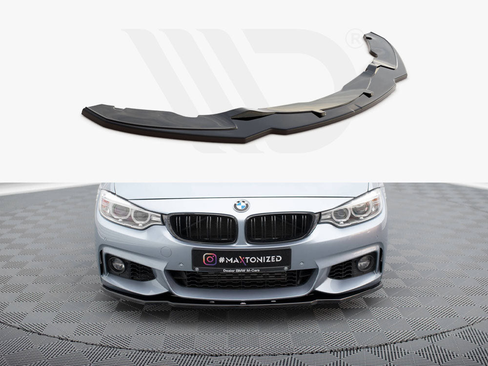 Maxton Design - Aftermarket  Front Splitter V.1 BMW 4 Coupe / Gran Coupe / Cabrio M-Pack F32 / F36 / F33