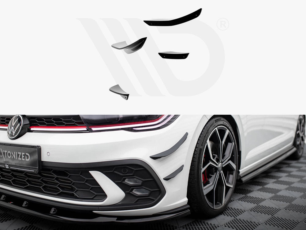 Maxton Design - Aftermarket Front Bumper Wings (Canards) compatible with Volkswagen Polo GTI / R-Line Mk6 Facelift