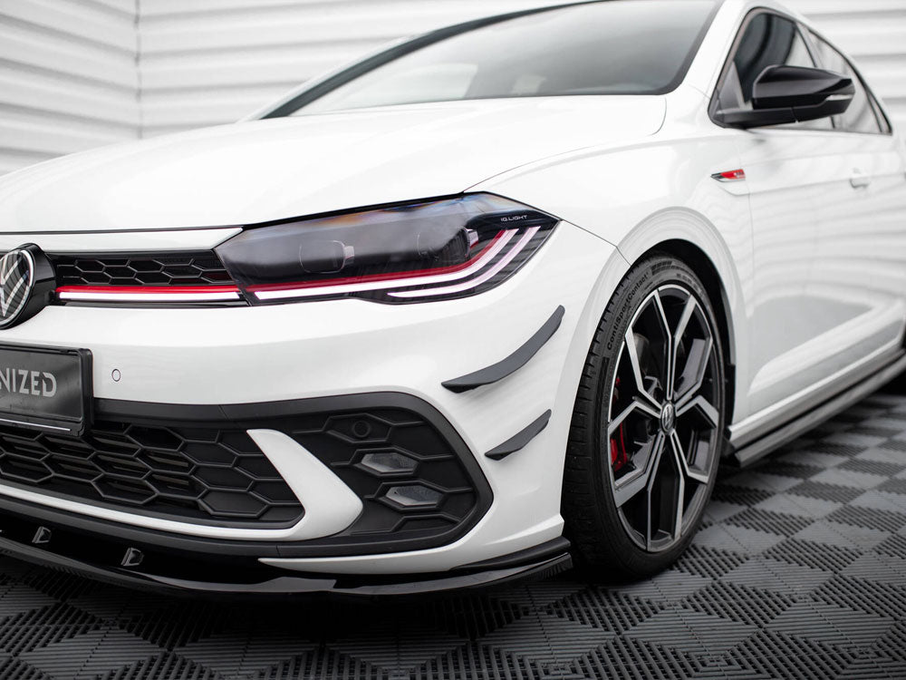 Maxton Design - Aftermarket Front Bumper Wings (Canards) compatible with Volkswagen Polo GTI / R-Line Mk6 Facelift