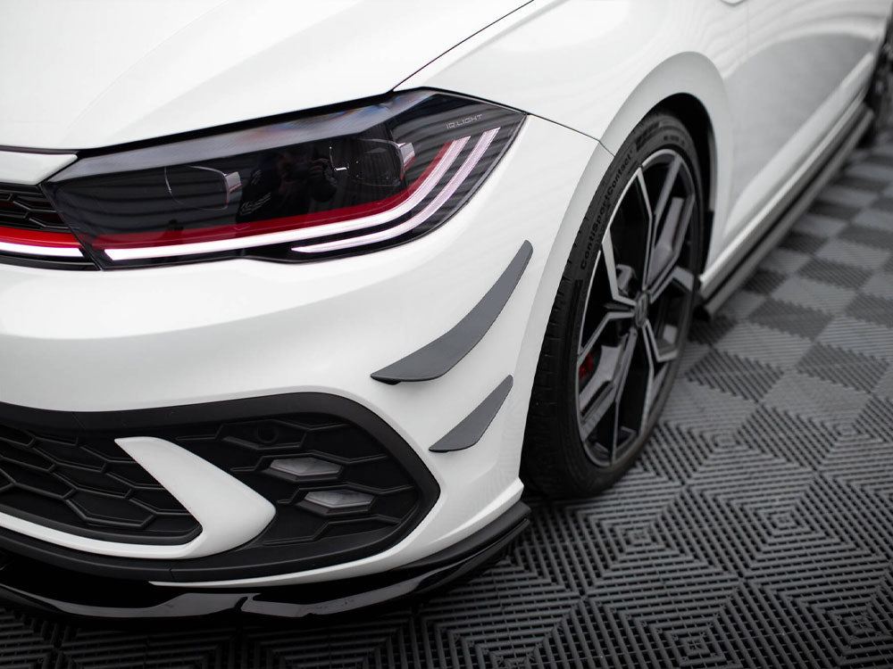 Maxton Design - Aftermarket Front Bumper Wings (Canards) compatible with Volkswagen Polo GTI / R-Line Mk6 Facelift