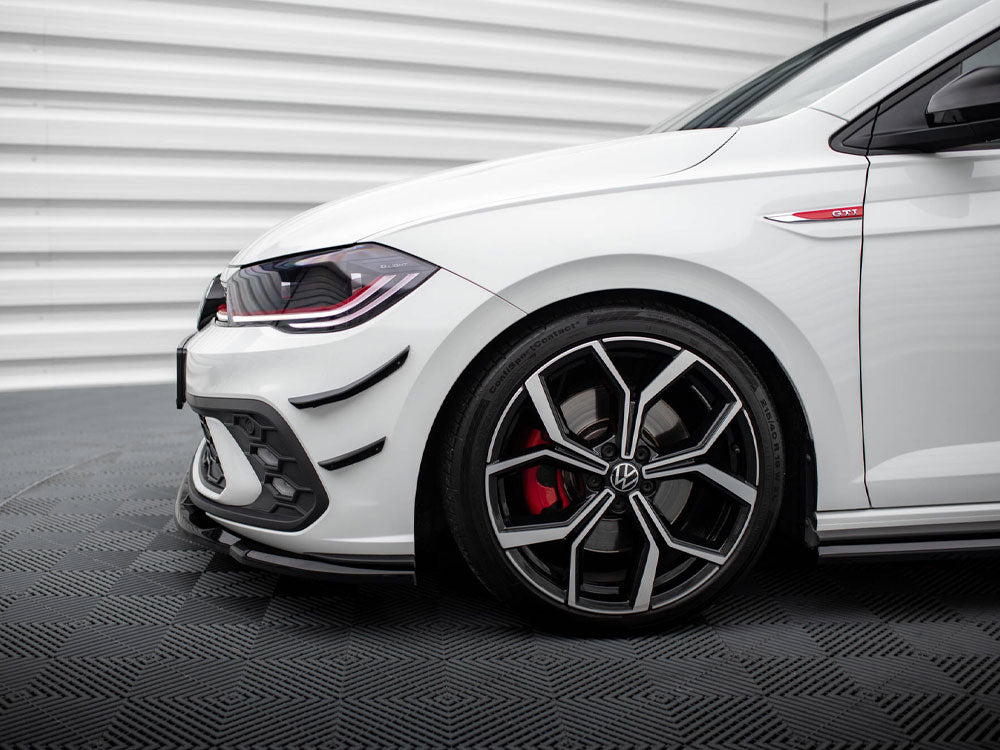Maxton Design - Aftermarket Front Bumper Wings (Canards) compatible with Volkswagen Polo GTI / R-Line Mk6 Facelift