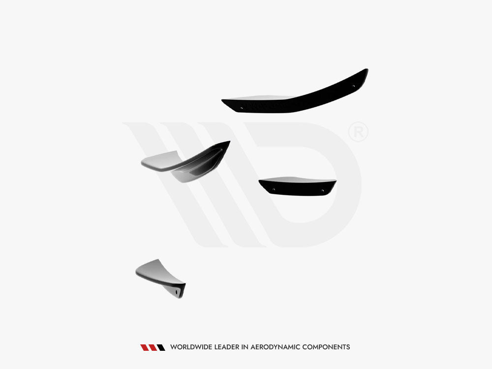 Maxton Design - Aftermarket Front Bumper Wings (Canards) compatible with Volkswagen Polo GTI / R-Line Mk6 Facelift