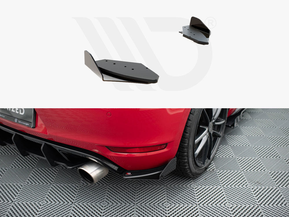 Maxton Design - Aftermarket  Street PRO Rear Side Splitters + Flaps VW Golf GTI Mk6