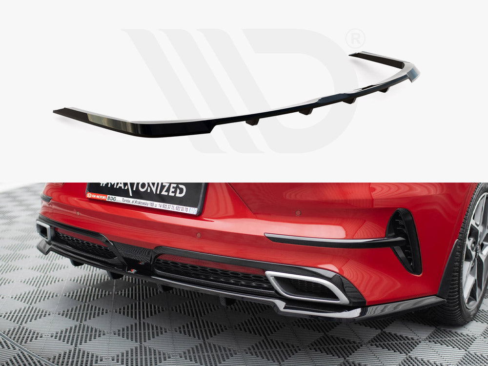 Maxton Design - Aftermarket  CENTRAL REAR SPLITTER (VERTICAL BARS) KIA PROCEED GT-LINE MK1