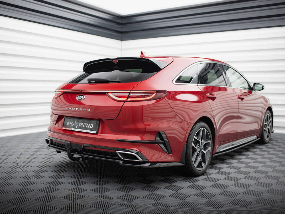 Maxton Design - Aftermarket  CENTRAL REAR SPLITTER (VERTICAL BARS) KIA PROCEED GT-LINE MK1