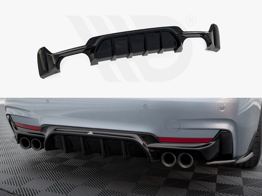 Maxton Design - Aftermarket  REAR VALANCE BMW 4 COUPE / GRAN COUPE / CABRIO M-PACK F32 / F36 / F33 (VERSION WITH DUAL EXHAUSTS ON BOTH SIDES)