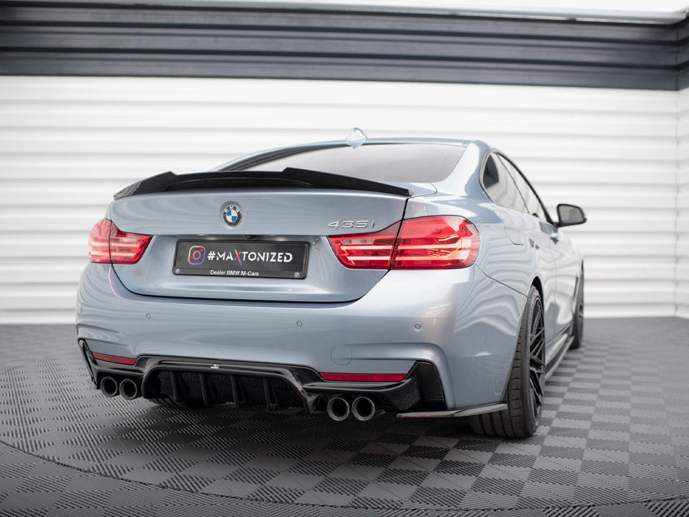 Maxton Design - Aftermarket  REAR VALANCE BMW 4 COUPE / GRAN COUPE / CABRIO M-PACK F32 / F36 / F33 (VERSION WITH DUAL EXHAUSTS ON BOTH SIDES)