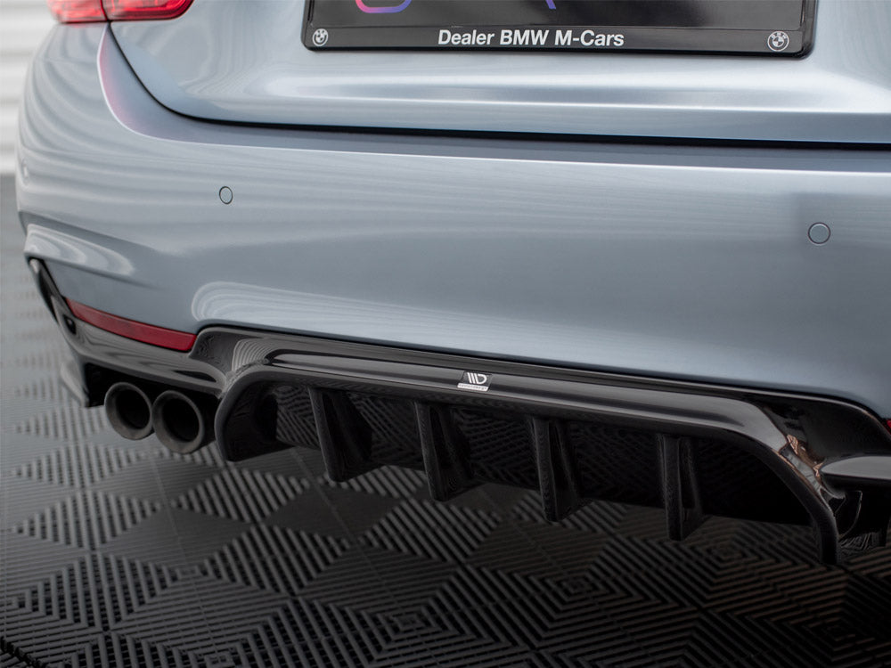 Maxton Design - Aftermarket  REAR VALANCE BMW 4 COUPE / GRAN COUPE / CABRIO M-PACK F32 / F36 / F33 (VERSION WITH DUAL EXHAUSTS ON BOTH SIDES)