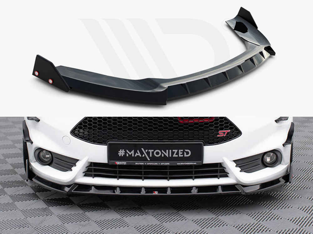 Maxton Design - Aftermarket  FRONT SPLITTER V.6 + FLAPS FORD FIESTA ST MK7 FACELIFT