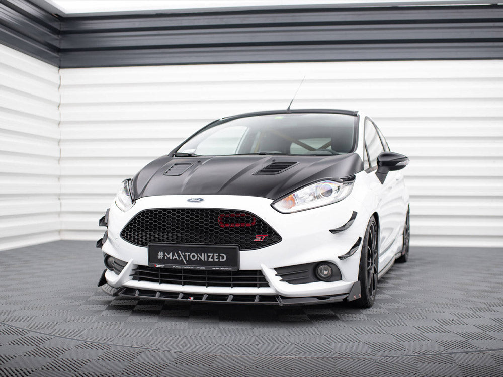 Maxton Design - Aftermarket  FRONT SPLITTER V.6 + FLAPS FORD FIESTA ST MK7 FACELIFT