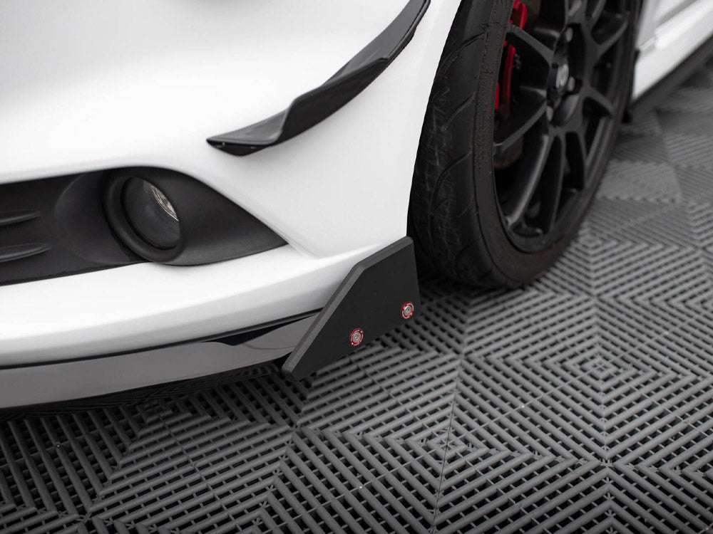 Maxton Design - Aftermarket  FRONT SPLITTER V.6 + FLAPS FORD FIESTA ST MK7 FACELIFT