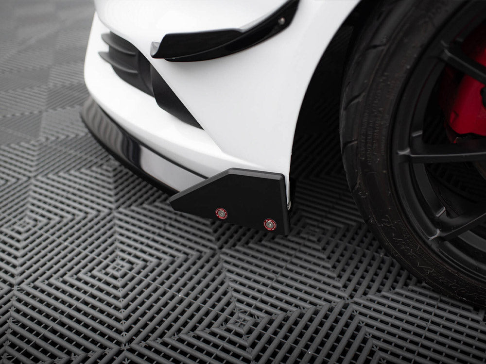Maxton Design - Aftermarket  FRONT SPLITTER V.6 + FLAPS FORD FIESTA ST MK7 FACELIFT