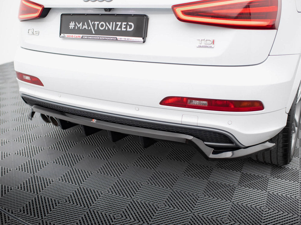 Maxton Design - Aftermarket  Rear Splitter (Vertical Bars) Audi Q3 S-Line 8U
