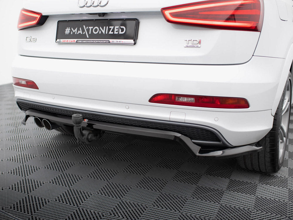 Maxton Design - Aftermarket  Rear Splitter (Vertical Bars) Audi Q3 S-Line 8U