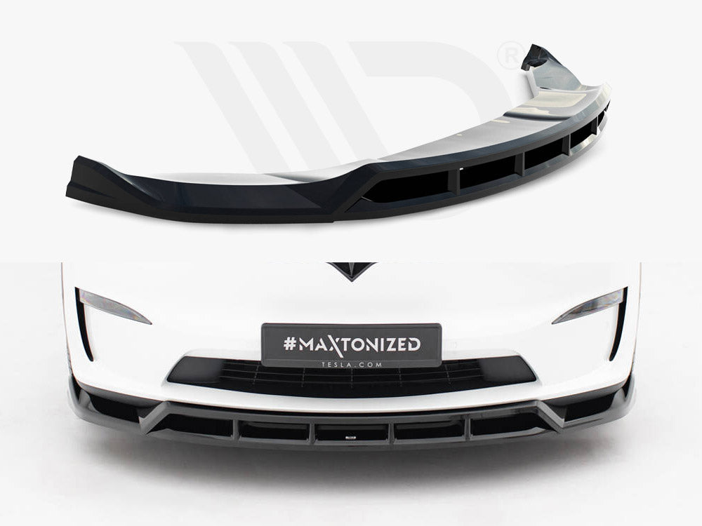 Maxton Design - Aftermarket  Front Splitter V.3 Tesla Model X Mk1 Facelift
