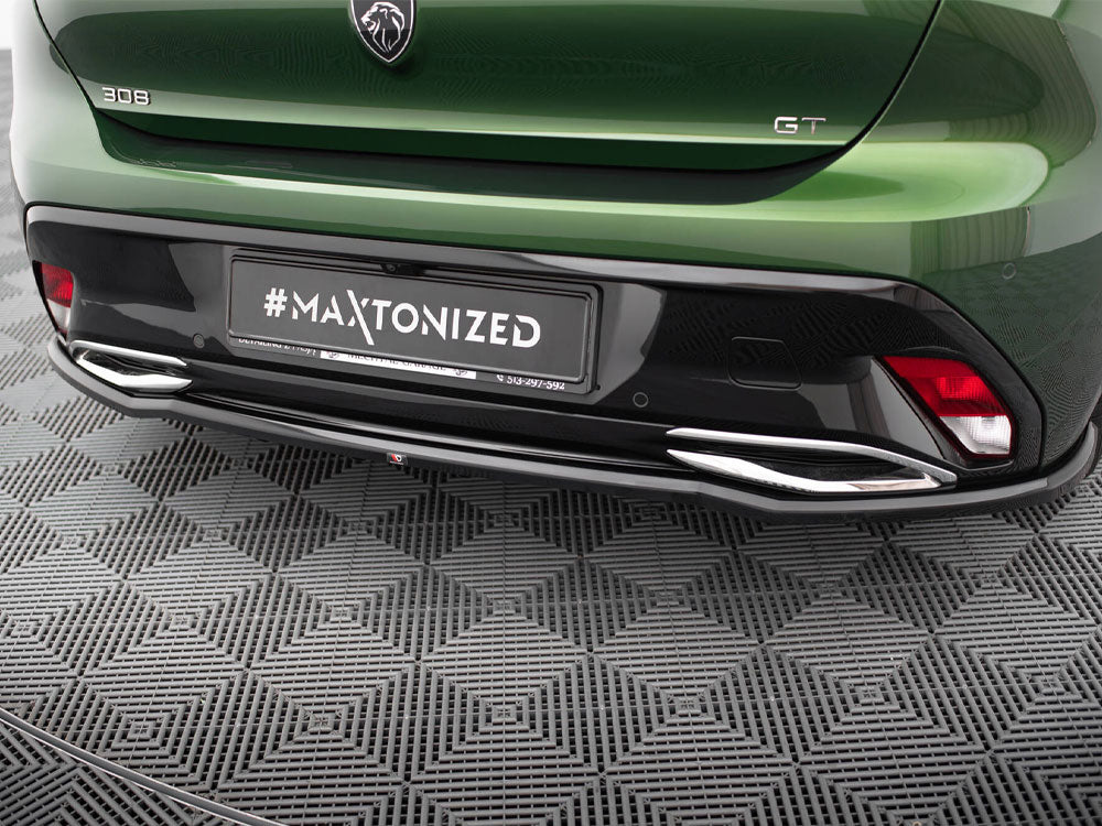 Maxton Design - Aftermarket  Rear Splitter (Vertical Bars) Peugeot 308 Hatchback Mk3