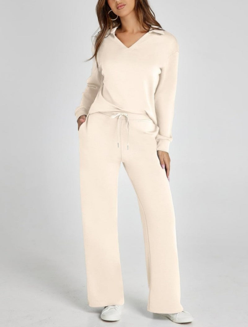 Horn trousers two-piece set-embroidered Ma Biao